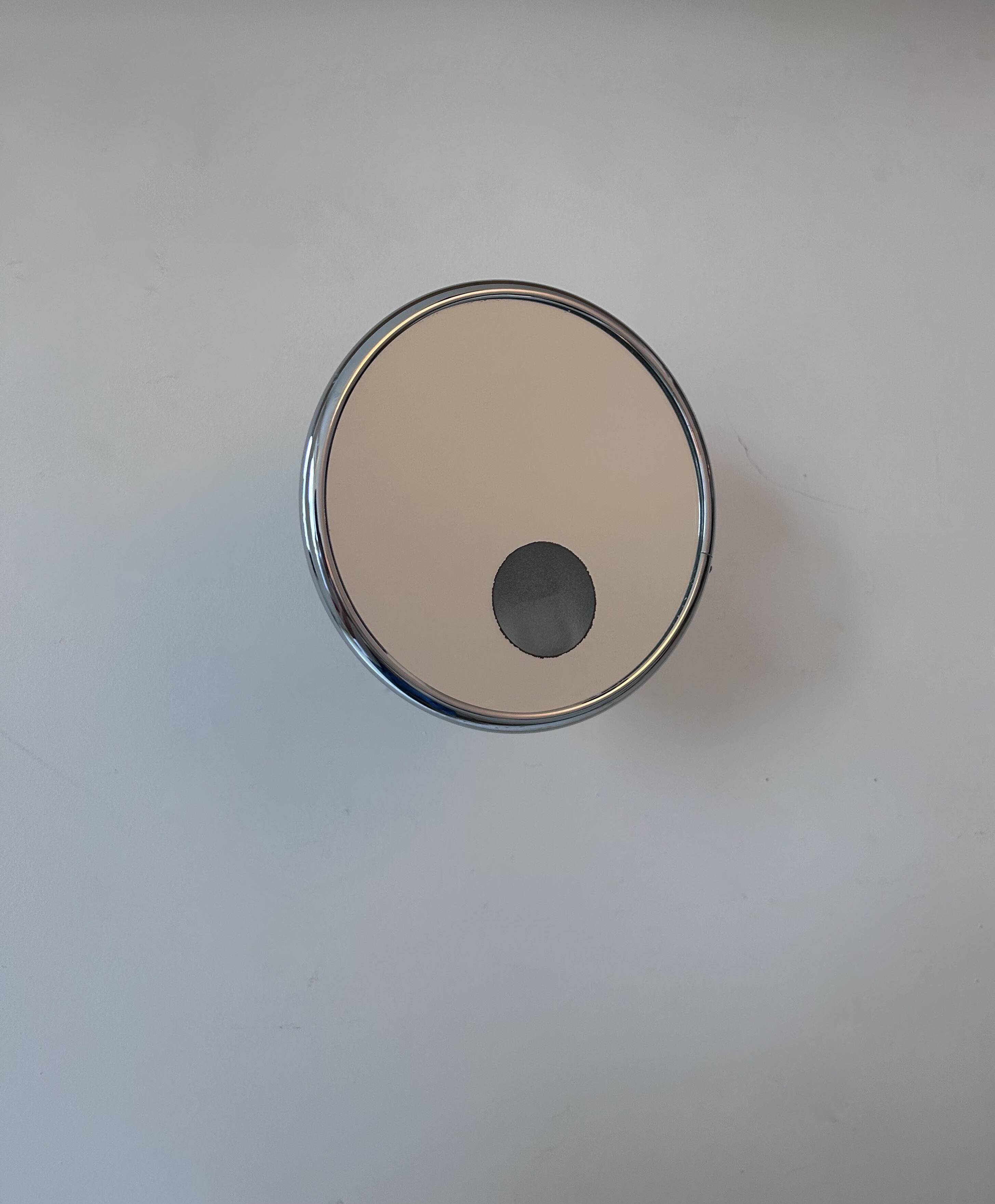 Vintage adjustable chrome mirror, magnifying and illuminating, France 1970