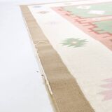 Hand-woven kilim true vintage ethnic wool rug, 70s 80s