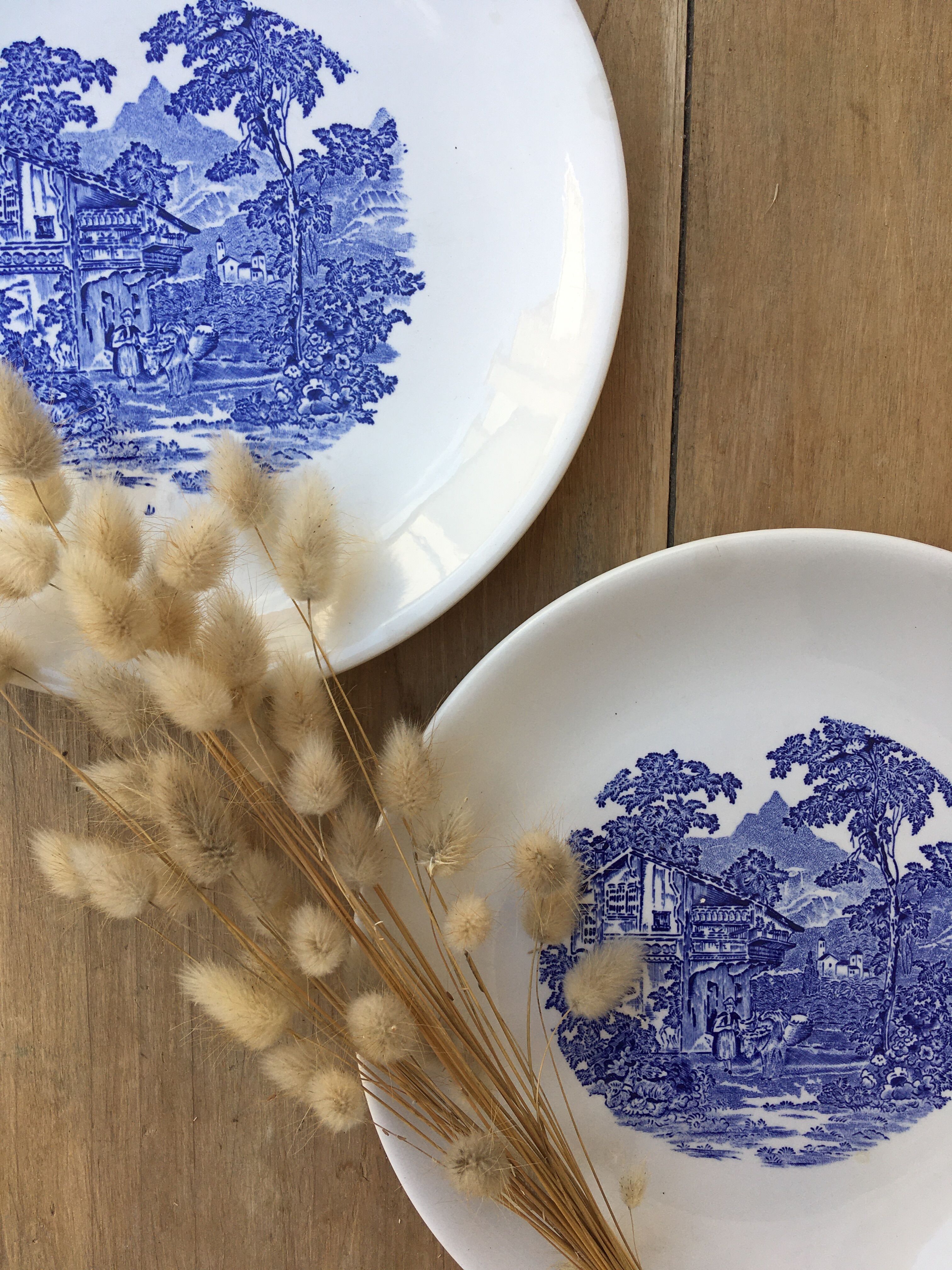 Pair of English plates