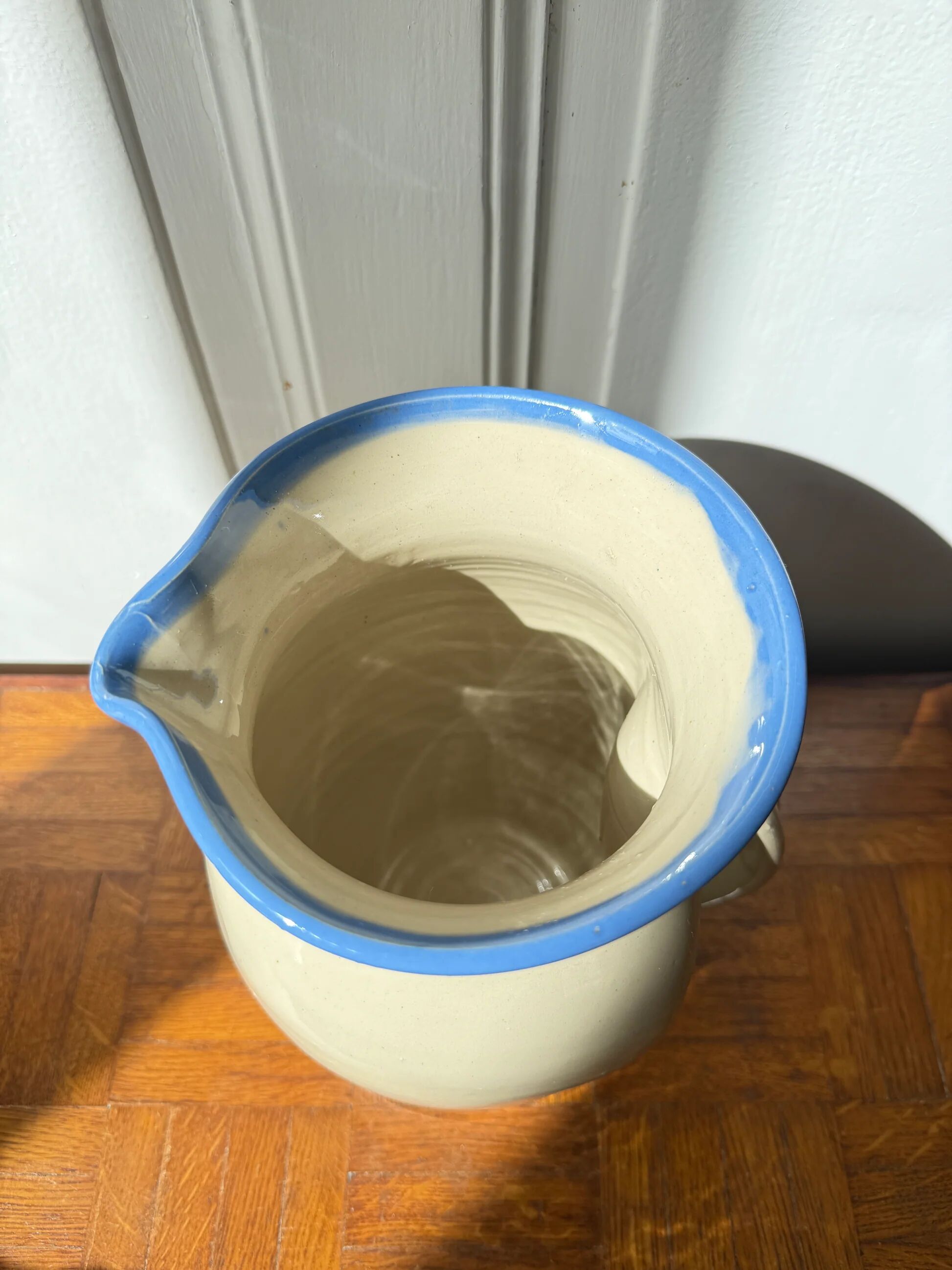 Glacier blue ceramic jug