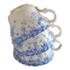 Trio of fine porcelain cups