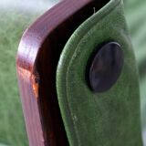 Canada model leather armchair and ottoman by Osvaldo Borsani