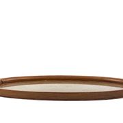 Mid-century wood and brass tray, Italy 1950s