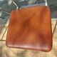 3 chaises vintage en inox et simili-cuir marron