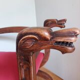 Dagobert curule armchair with chimera heads 19th century