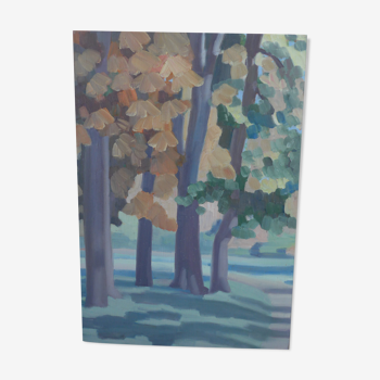 Forest landscape painting