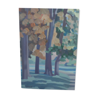 Forest landscape painting