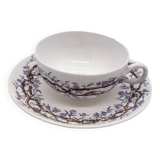 Sarreguemines Porcelain Tea Cup and Saucer