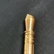 Règle stylo coupe papier plaquée or - nécessaire de bureau vintage gold starry