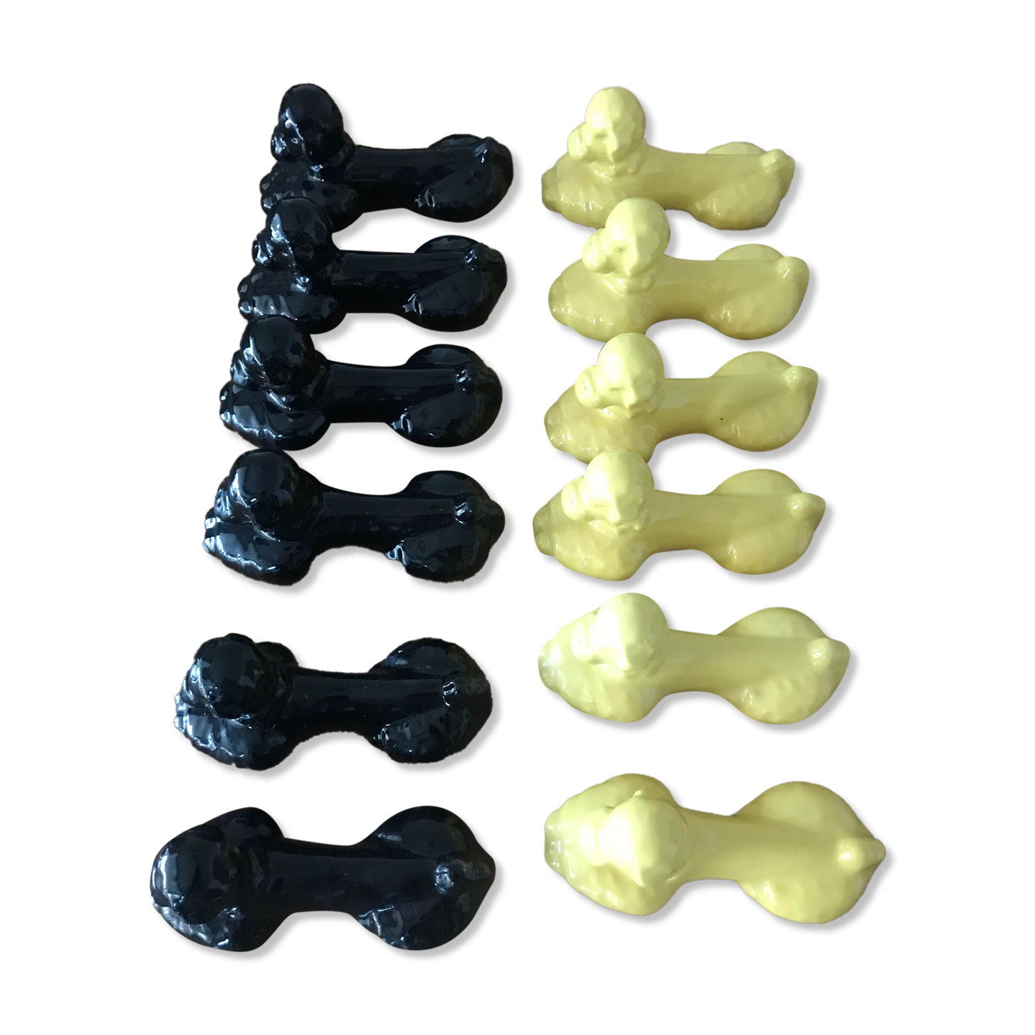 Lot of 12 vintage poodle-shaped knife holders