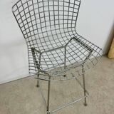 Old chair / Bar stool metal design Harry Bertoia for Knoll International vintage 1972