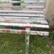 Ancien banc de jardin en métal