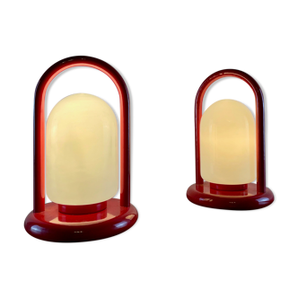 Pair of eighties bedside lamps