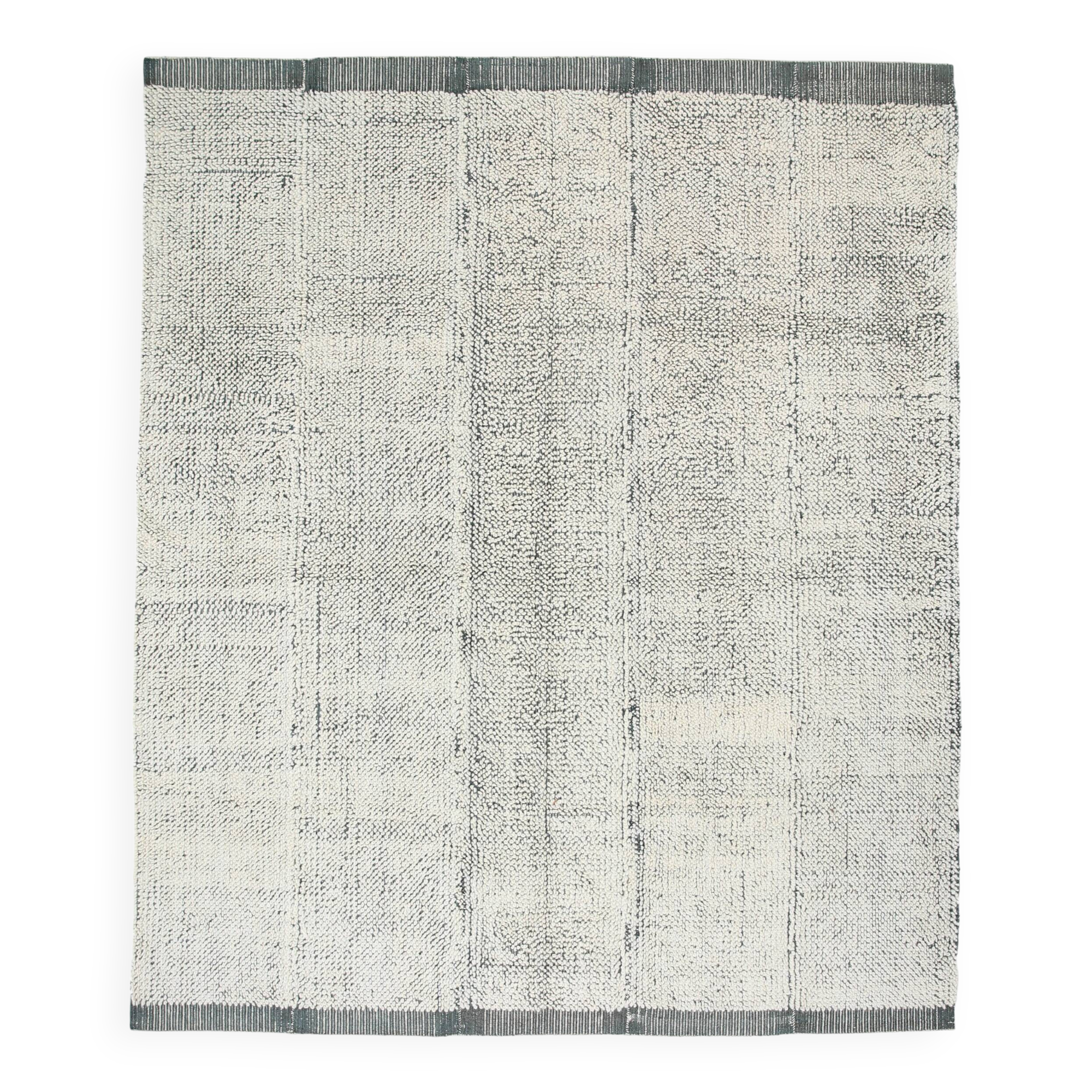 8x10 Kilim Rug, 8x10 Gray & Beige Contemporary Kilim Rug, 253x303Cm