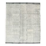 8x10 Kilim Rug, 8x10 Gray & Beige Contemporary Kilim Rug, 253x303Cm