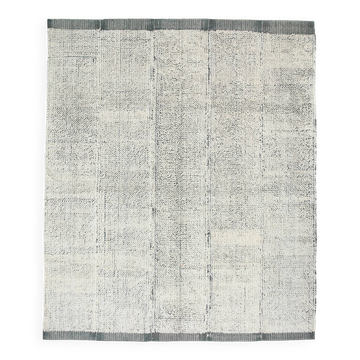 8x10 Kilim Rug, 8x10 Gray & Beige Contemporary Kilim Rug, 253x303Cm