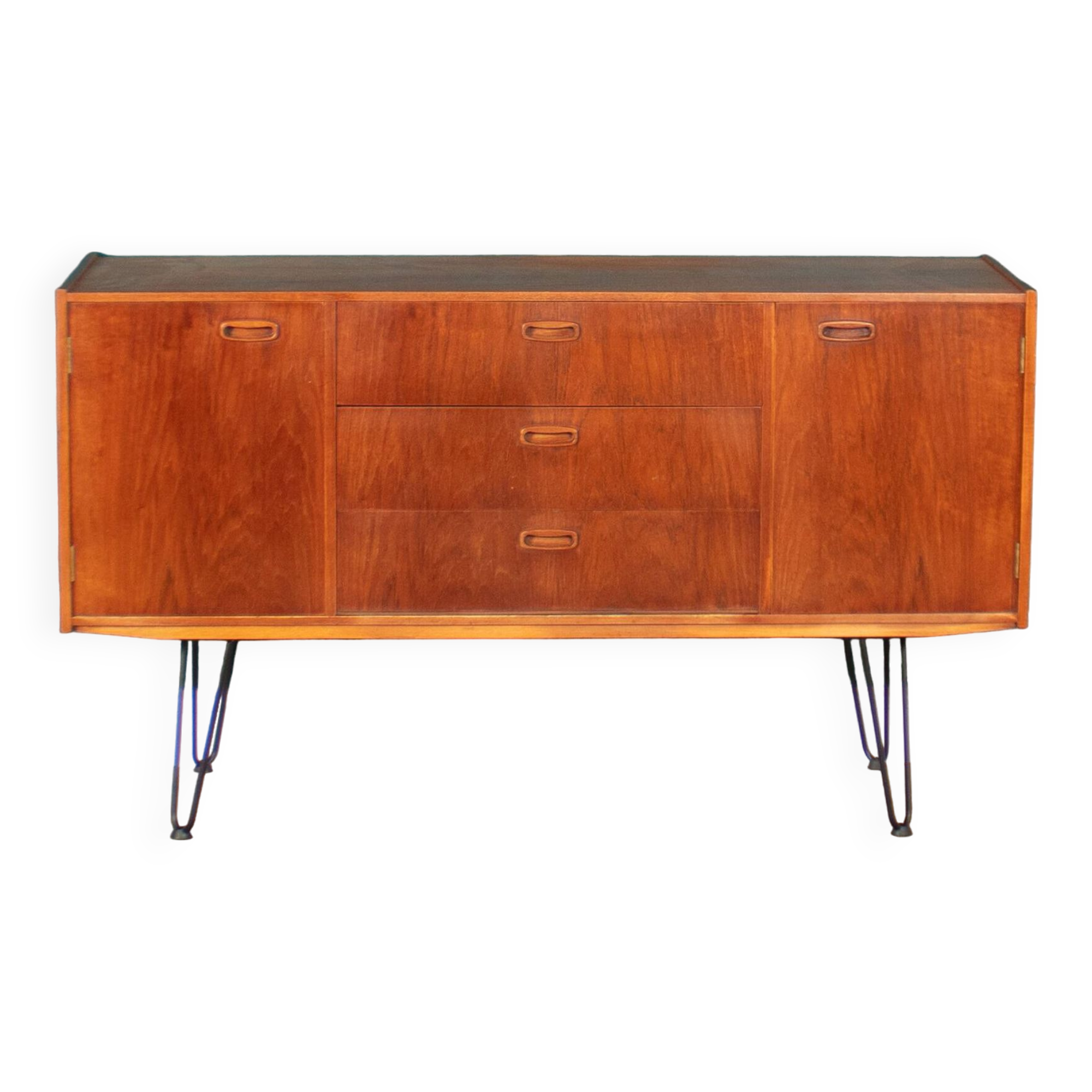 Retro Teak 1960s Sideboard On Hairpin Legs