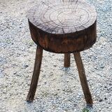 Brutalist tripod billot stool