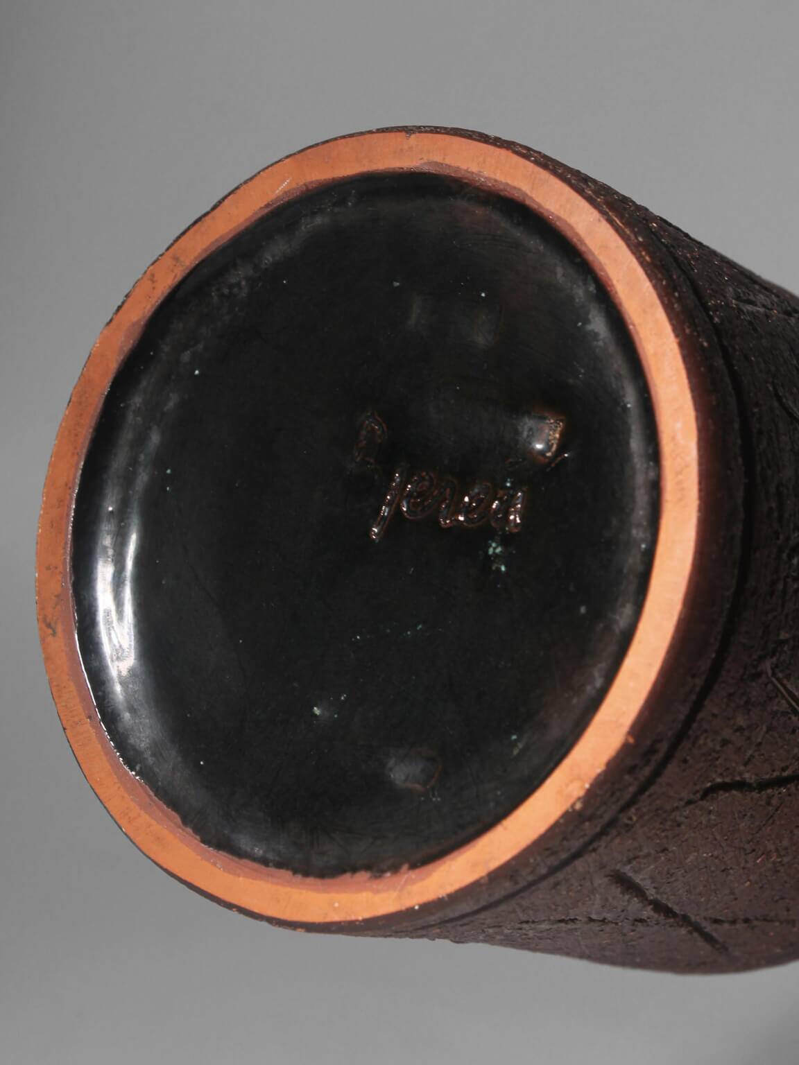 Eke Bjerén Textured Ceramic Large Vase, 1960s, Sweden