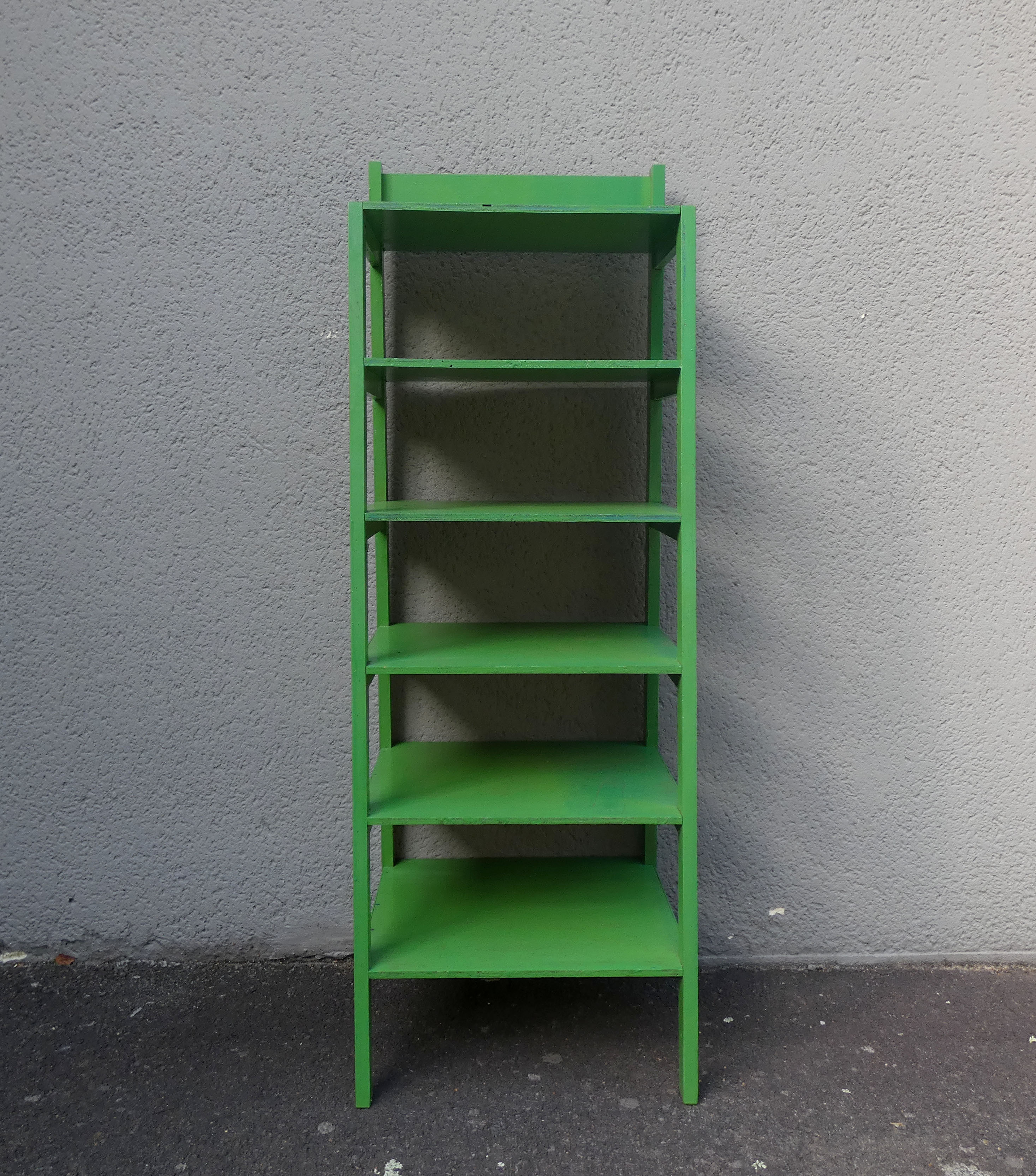 Old wooden shelf store display