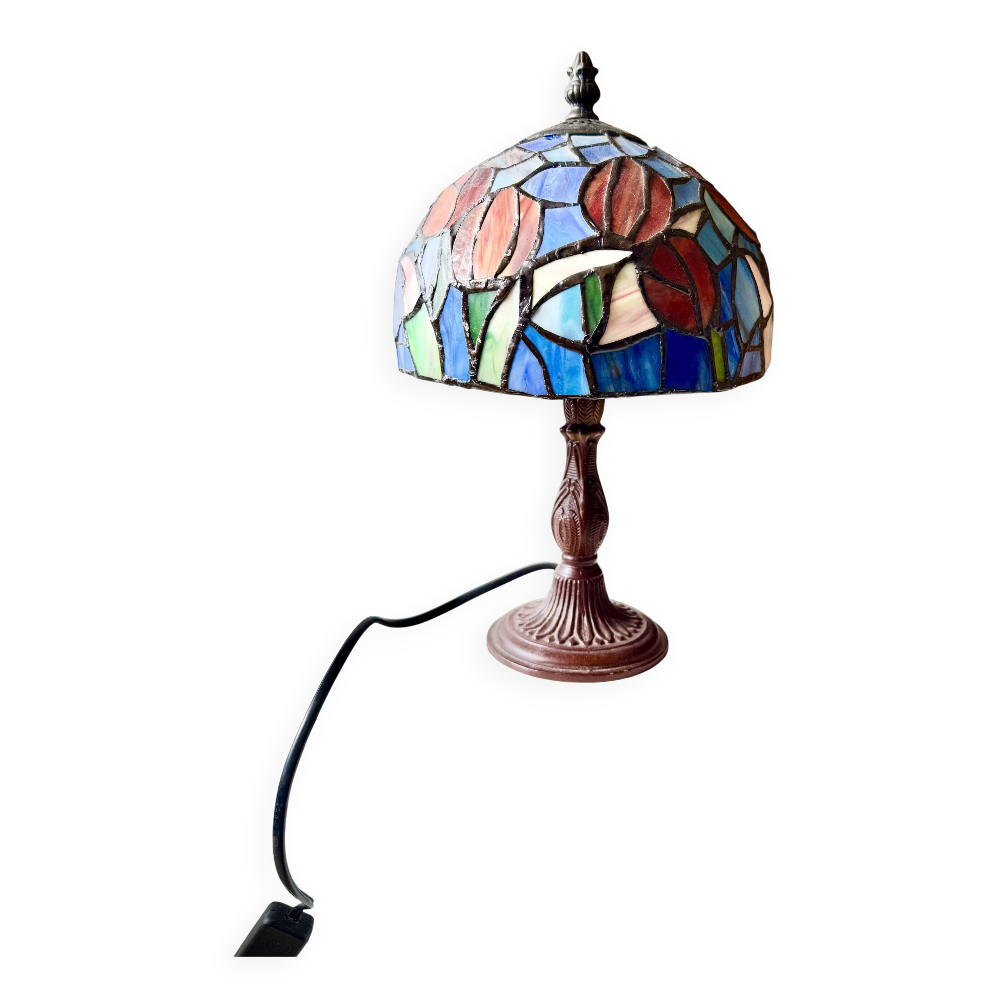 Tiffany-style Art Deco mosaic lamp