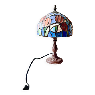 Tiffany-style Art Deco mosaic lamp