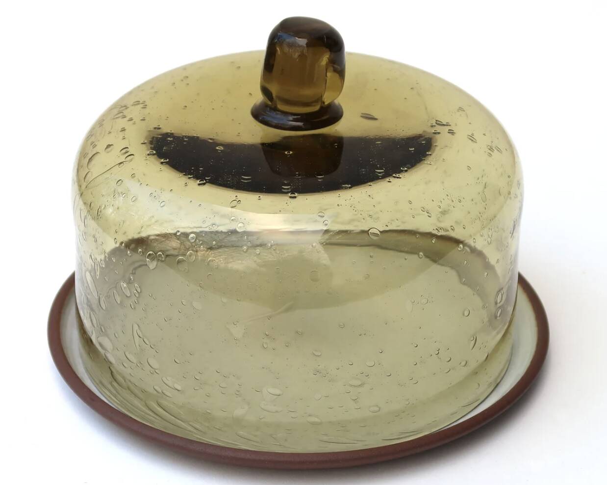 Cheese bell in Biot bubble glass, 1970s