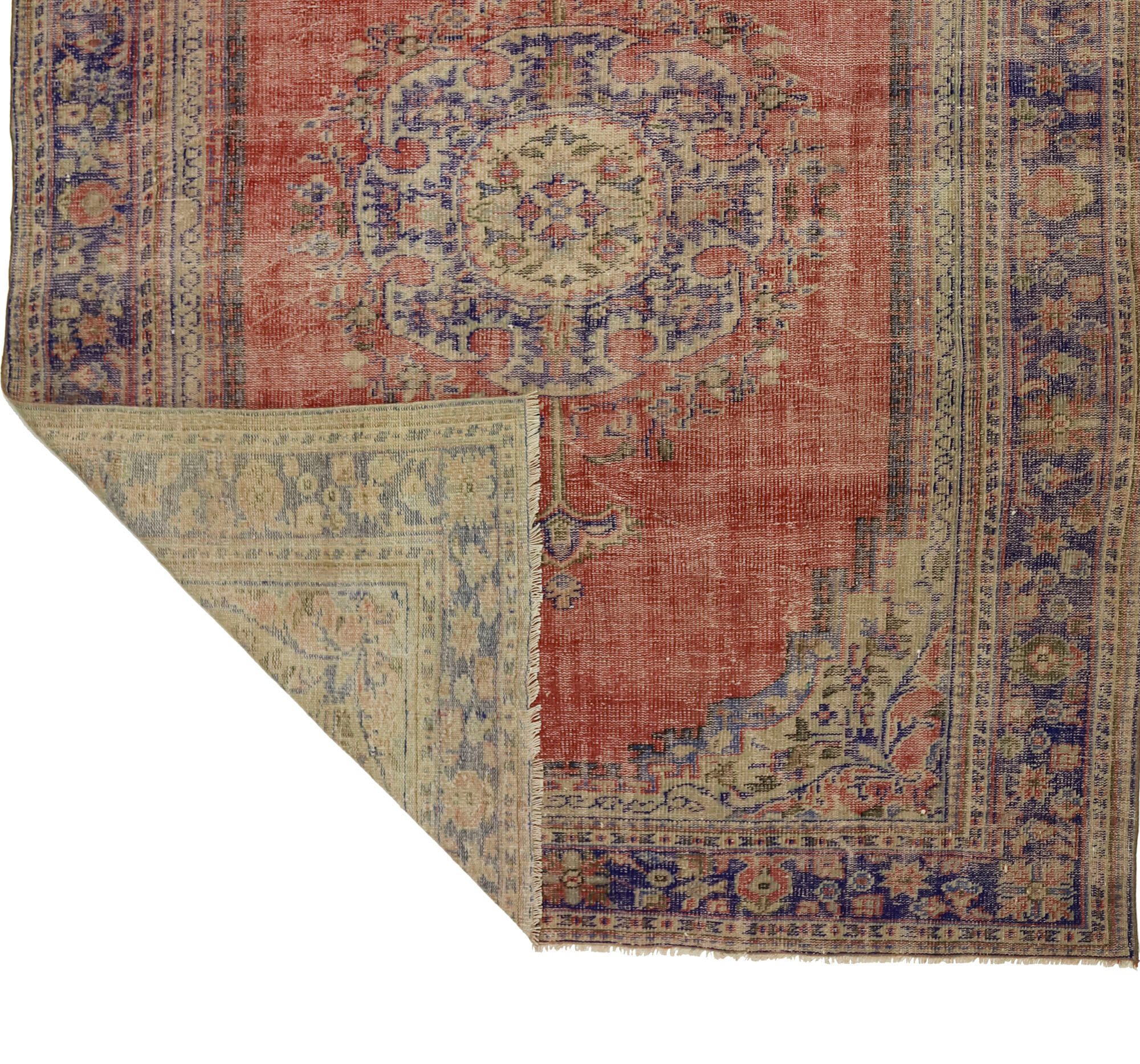 Anatolian handmade vintage rug 273 cm x 212 cm