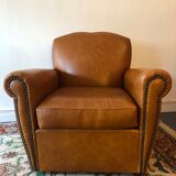 Leather club chair