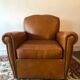 Leather club chair