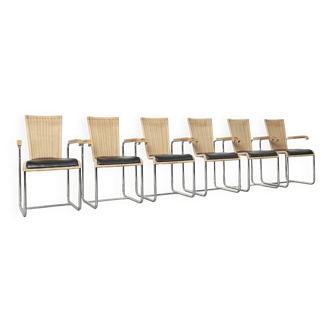 Six Tecta D20 dining chairs, 1980s