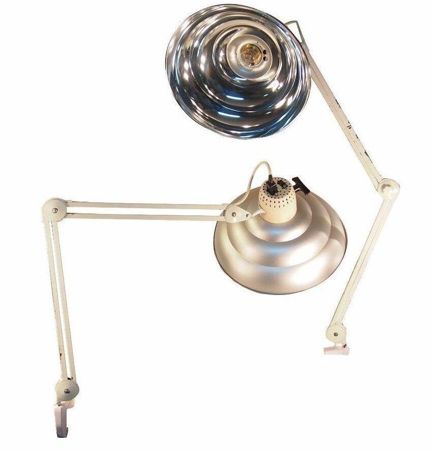 Paire Lampes Bureau Articulee Ajustable Industriel Vintage Chrome