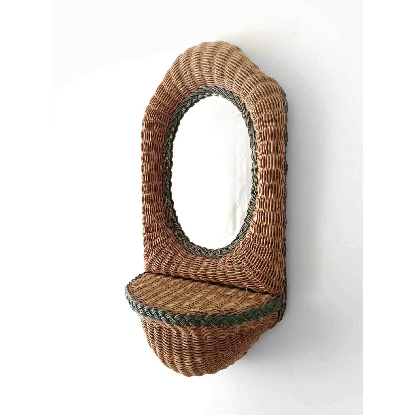 Rattan mirror