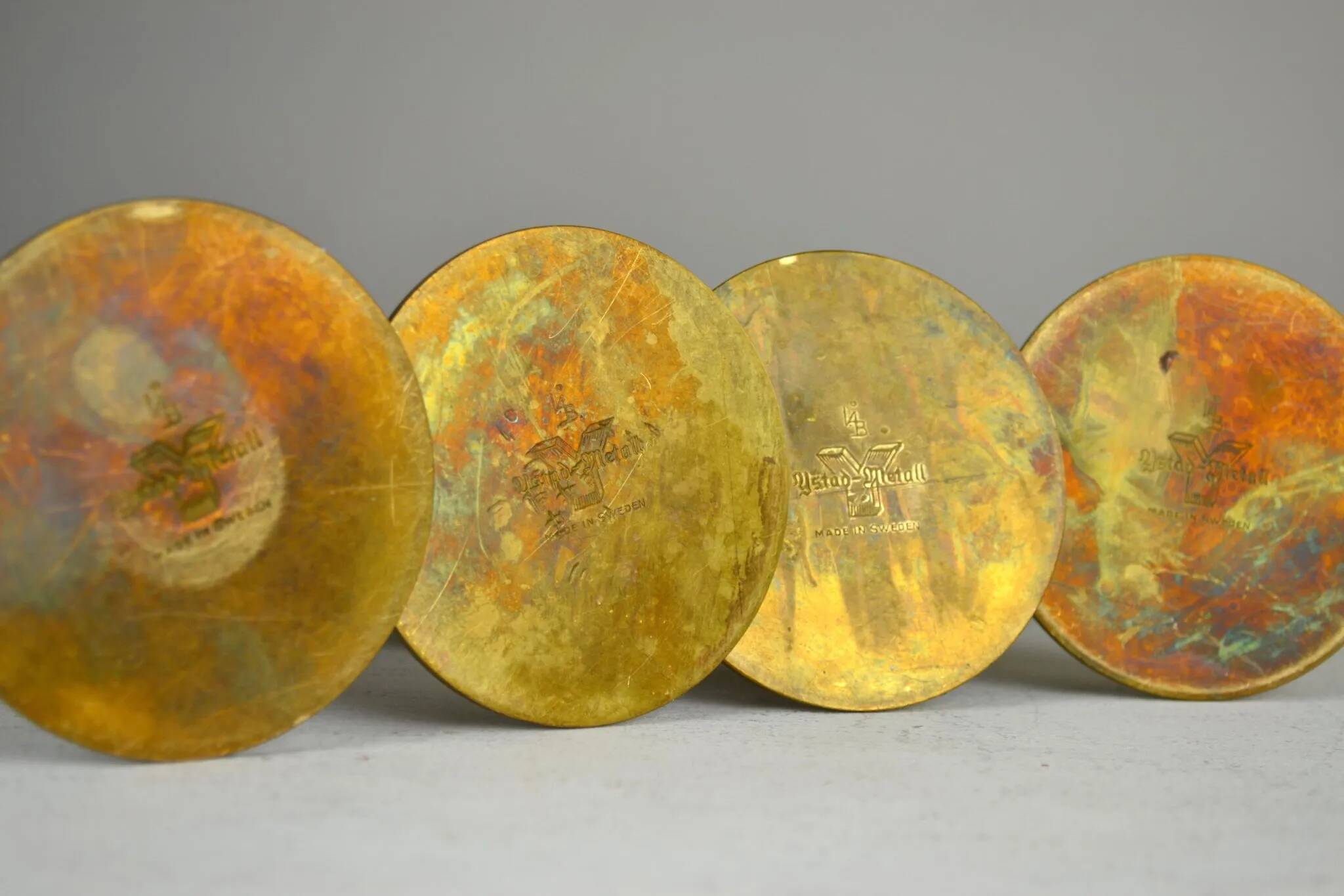 “Liljan” Candleholders — Ivar Ålenius-Björk for Ystad-Metall, Sweden, Late 1940s