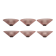Set of six De Majo sconces in thick pink murano glass. Italy 1980s