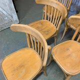 Lot de 6 chaise de bistrot ancienne 1960