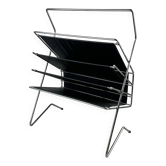 1960s 1970s Newspaper Holder in Metal & Plastic Space Age Design