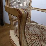 Paire de fauteuils cannés de style louis XV