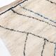 Moroccan Berber carpet blessed ouarain ecru with colored lines 236x160cm