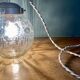 Vintage art deco glass globe portable lamp or table lamp