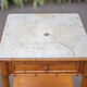 Bedside table wood imitation bamboo and marble colonial style, pedestal table, furniture 1 old drawer