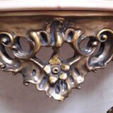 Gilded wooden console marble Louis XV style