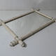 Old mirror mercury turned wood