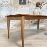 Vintage farm table with spindle legs.