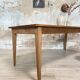Vintage farm table with spindle legs.