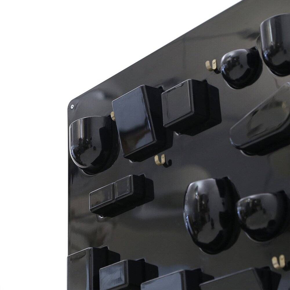 Wall organiser plateau Uten.Silo black by Dorothee Maurer Becker for Design M, 1960s