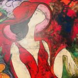 Oil Painting on Panel Large Format Signed Linda Le Kinf