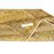 Vintage Handmade Medallion Design Rug Overdyed in Yellow for Modern Interiors