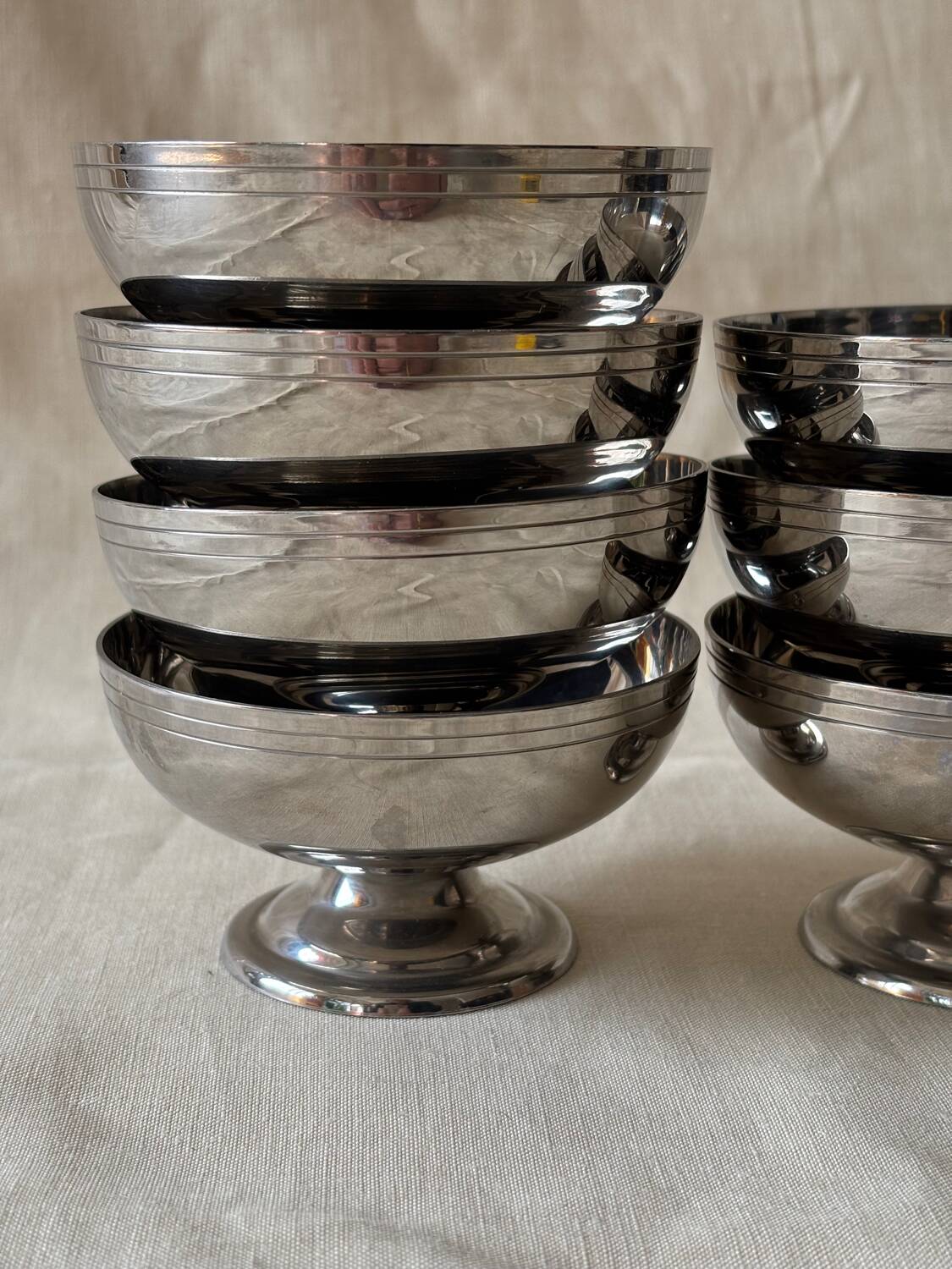 Vintage stainless steel cups