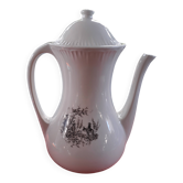 cafetière digoin sarreguemines décor genre toile de jouy